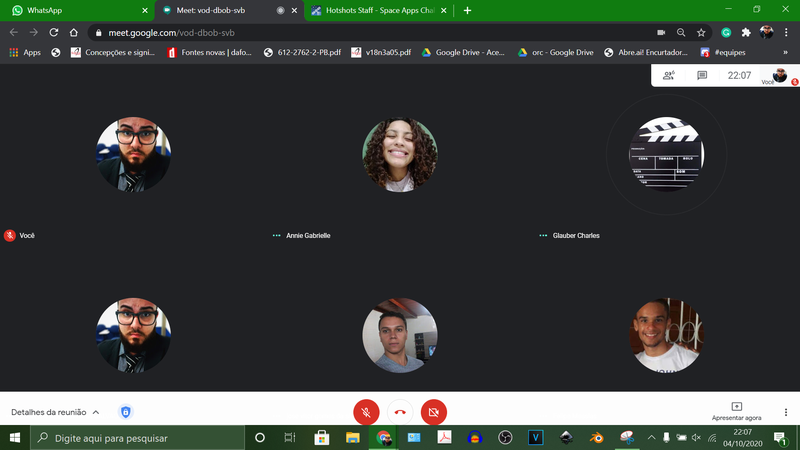 Our last meeting after more than 35 hours without sleep, we submitted the project and finished another NASA hackathon! Gratitude and Pride is what defines us right now!