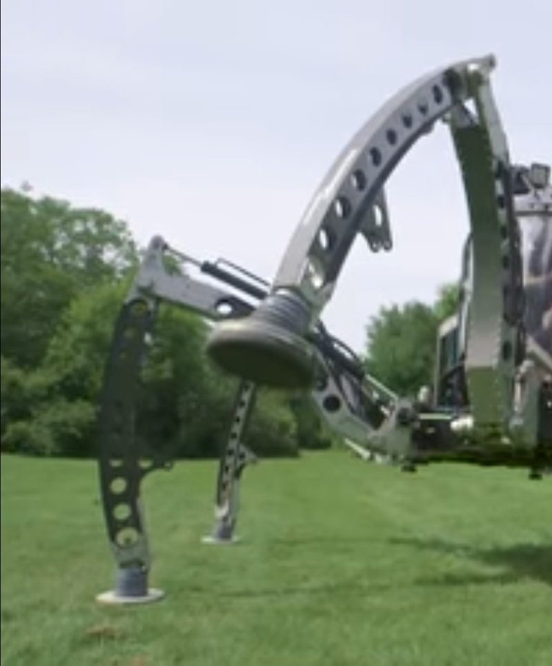  is outstanding that creatures can go over a rough terrain at speeds which are remarkably higher than practically possible with wheeled vehicles. Indeed, even an individual, by getting down on each of the four legs if necessary, can travel or climb over terrain which is inaccessible for a wheeled or other vehicle.