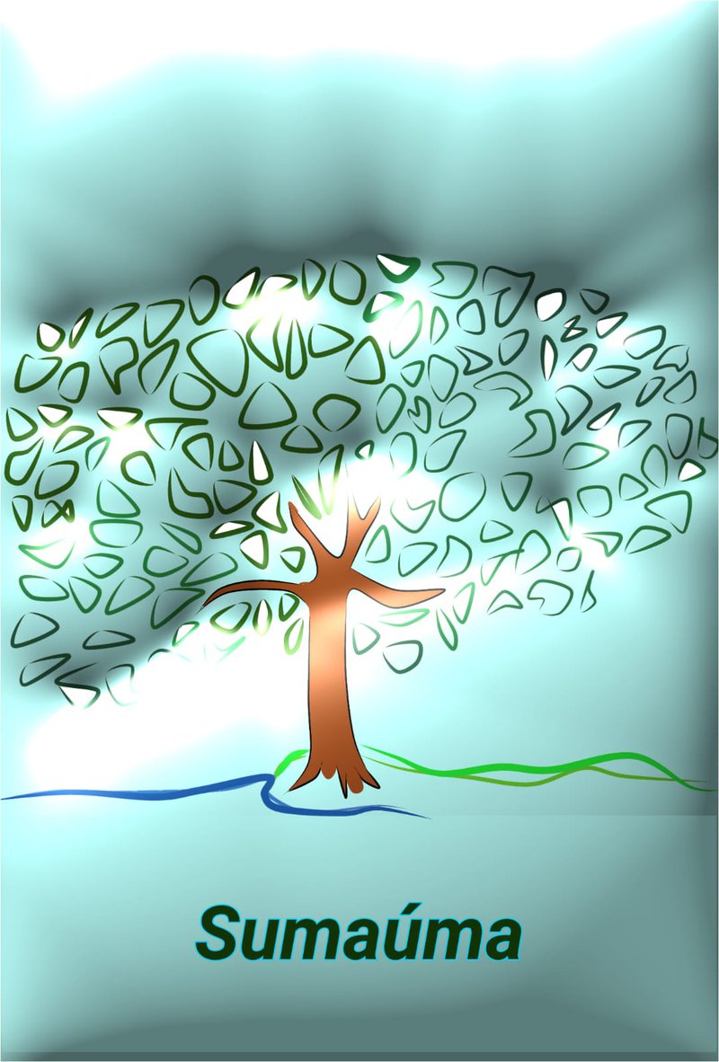 This is our profile picture, drawn by Gabriel. Inspired by the large tree that bears the name of the project "Samaúma" or "Sumauma", one of the largest trees in the Amazon rainforest