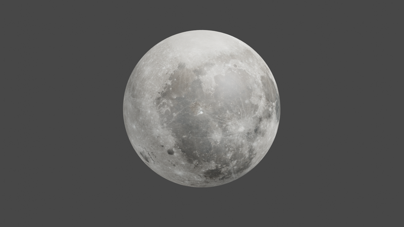 The moon (3D render)