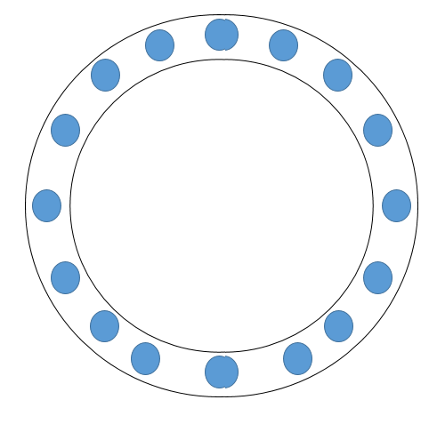 original sketch of electro-magnets while developing the idea - the core would be end on to the viewer