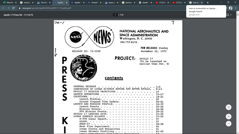 Collecting past data research from previous Apollo missions