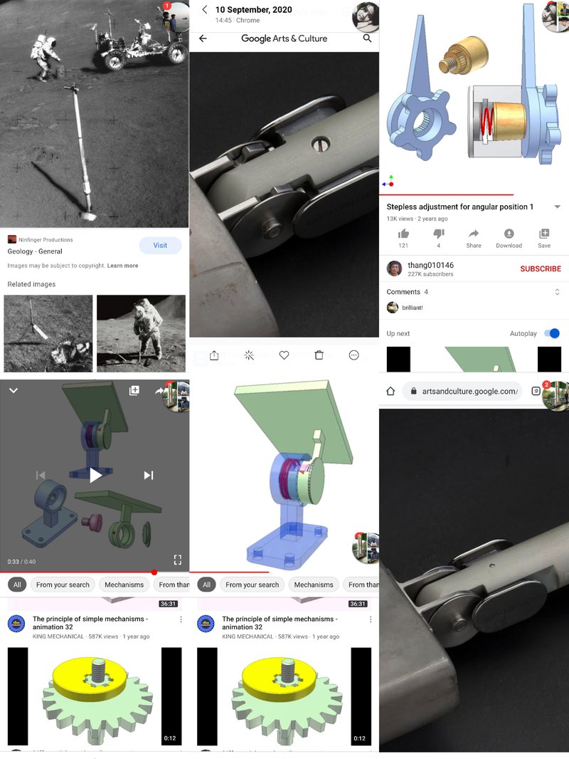 It was a great team work while cracking the angle locking mechanism used in previous apollo mission toolsets by NASA