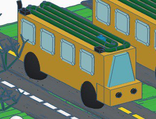 This image demonstrates our project on the bus.