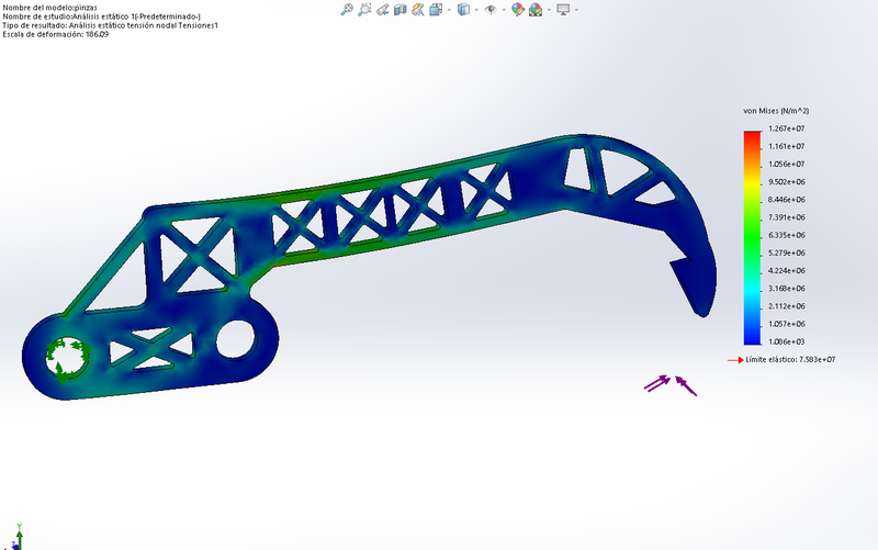 Más optimizaciones realizadas a las pinzas que se encargaran del acople.
