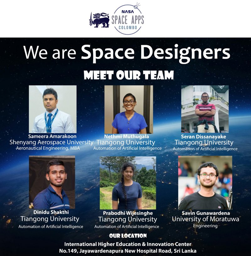 who we are? #space designers #colombo space app challenge 