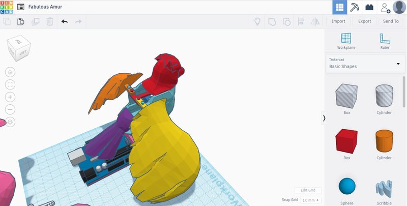 Standard production of our mascot in 3D for printing, and be part of a tutorial link in our app
