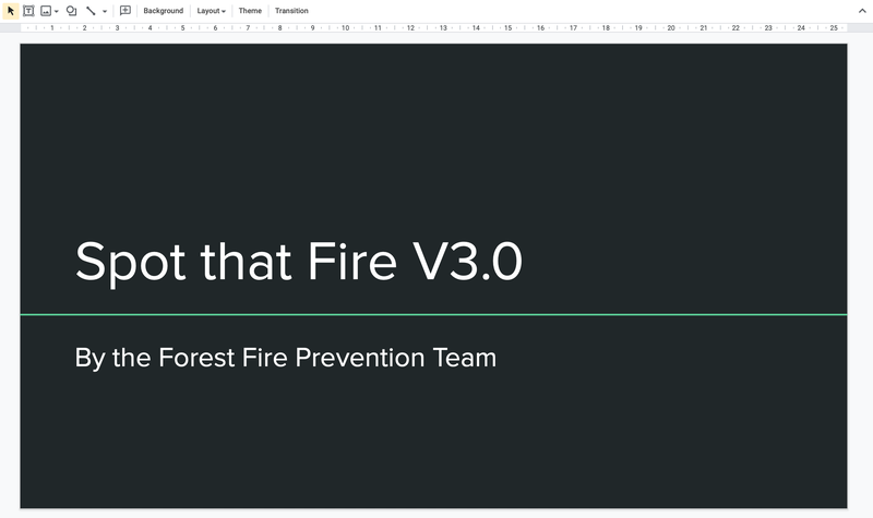 We are currently working on our presentation via Google Slides.